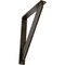 Ekena Millwork Traditional Wrought Iron Bracket, (Single center brace), Antiqued Pale Gold 1 1/2"W x 5 1/2"D x 8"H BKTM01X05X08STRAPG - alternate 1